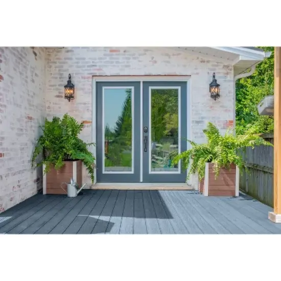 Vita 22" Wide Urbana Cube Square Planter Box Espresso image {7}