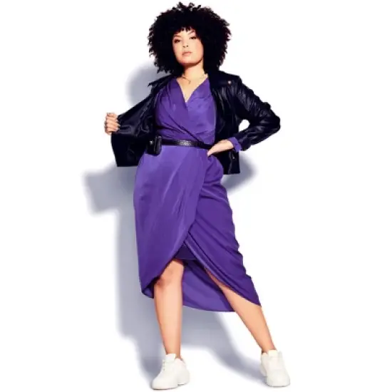 Women's Plus Size Opulent Dress - royal purple | CITY CHIC image {8}