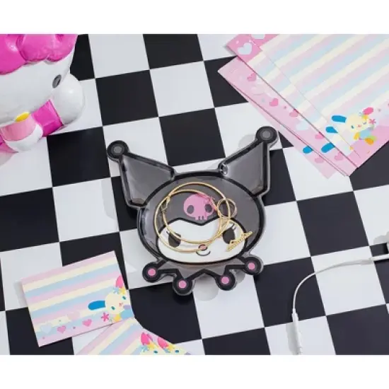 Silver Buffalo Sanrio Kuromi Face Sculpted Ceramic Spoon Rest image {3}