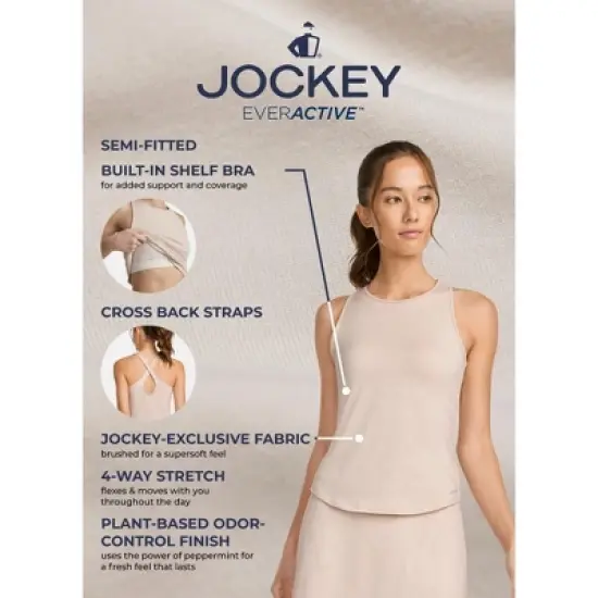 Jockey Women's EVERACTIVE Racerback Tank With Built-In Bra image {2}
