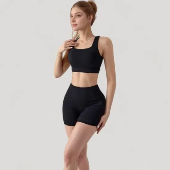 Anna-Kaci Active Women's High Waist Compression Athletic Shorts with Supportive Stretch Fit and Streamlined Seams image {2}