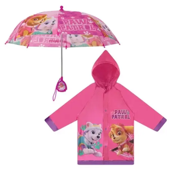Paw Patrol Girl&rsquo;s Raincoat and Umbrella Set, Kids Ages 2-7 image {7}