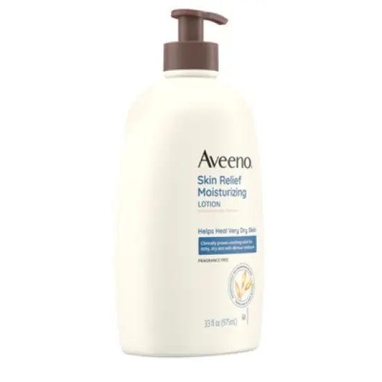 Aveeno Skin Relief Moisturising Body Lotion for Dry Skin with Oat and Shea Butter - Unscented - 33 fl oz image {6}