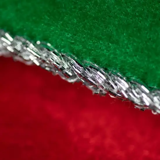 Northlight 19.5" Red Velveteen Fishing Themed Christmas Stocking with Green Cuff image {5}