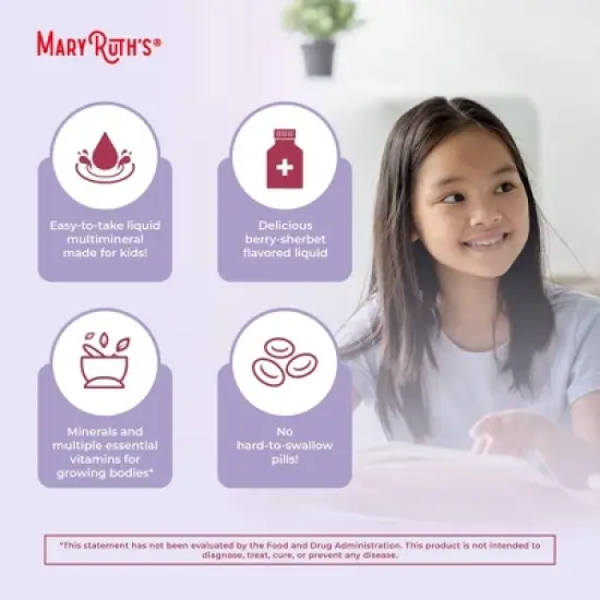 MaryRuth's Kids' Nighttime Vegan Multimineral Liquid - 15.2oz image {5}