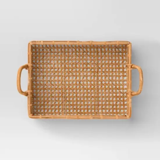 18" Rattan Cane Serving Tray - Threshold&trade; image {3}