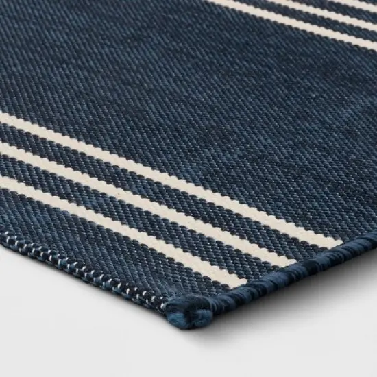 4' x 6' Outdoor Rug Stripe Navy - Threshold&trade; image {2}