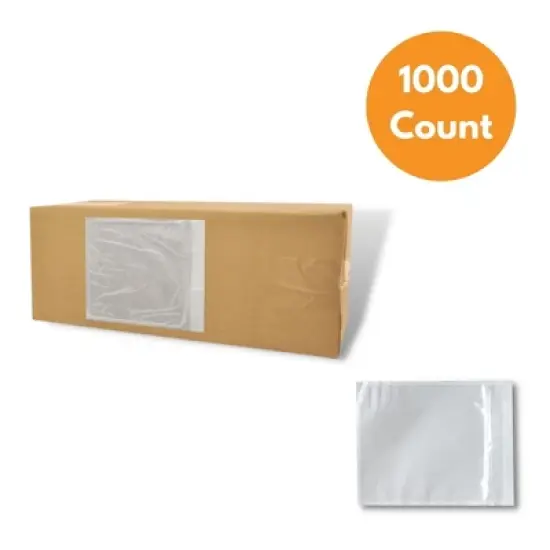 PSBM 1000 5.5 x 7.5 Clear Packing List Pouches Shipping Label Envelopes Self Adhesive image {3}
