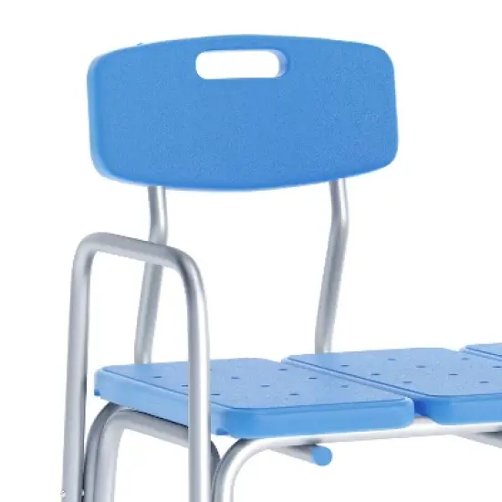 Flash Furniture HERCULES Series 300 Lb. Capacity Adjustable Bath & Shower Transfer Bench with Back and Side Arm image {11}