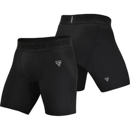 RDX SPORTS T15 Mens Black Compression Shorts, Athletic Wear, Fitness Gear, Training Apparel, High Performance, Gym Shorts, Activewear. image {3}