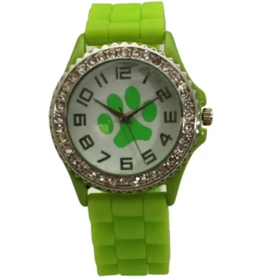 Olivia Pratt Every Day Silicone Paw and Rhinestones Colorful Women Watch image {7}