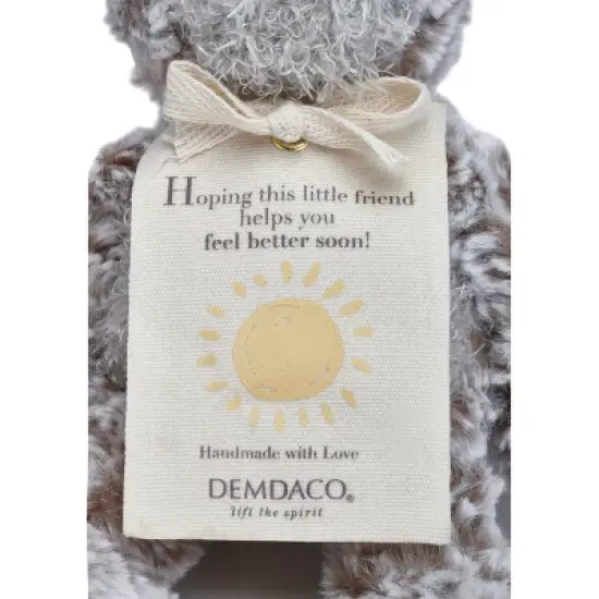 DEMDACO Mini Giving Bear- Feel Better 8.5 inches - Brown image {1}
