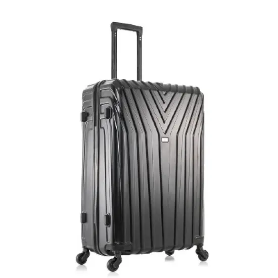 InUSA Vasty Lightweight Hardside Large Checked Spinner Suitcase image {5}