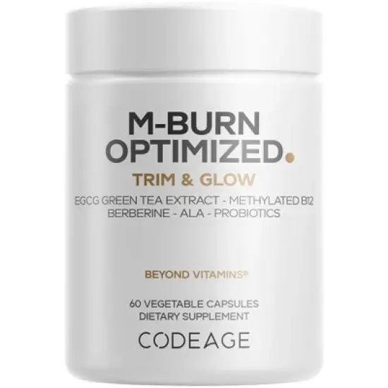 Codeage M-Burn Optimized, Decaffeinated Green Tea, Berberine, ALA, Vitamin B12, Probiotics - 60ct image {16}