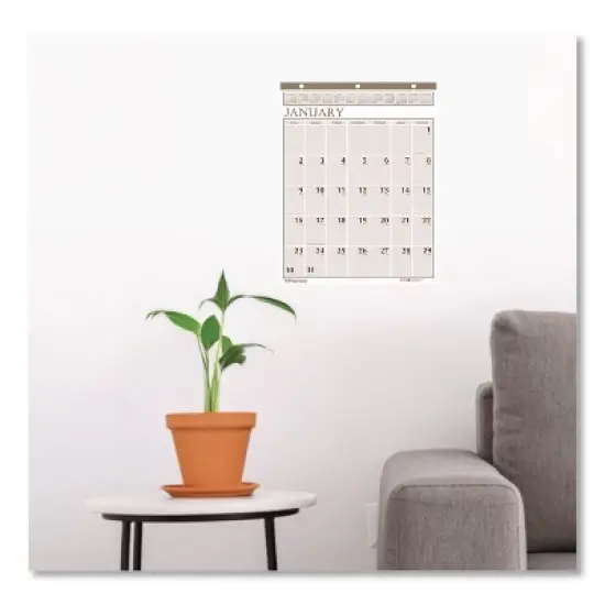 Large Print Recycled Monthly Wall Calendar, 20 x 26, Beige Sheets, 12-Month (Jan to Dec): 2026 image {1}