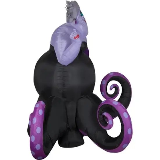 Gemmy Animated Projection Airblown Inflatable Ursula Disney, 6 ft Tall, Black image {2}