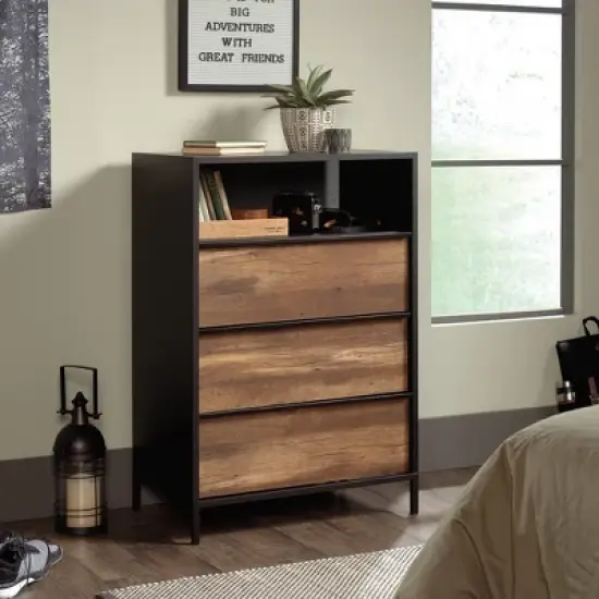 Boulevard Cafe 3 Drawer Chest Black - Sauder image {10}