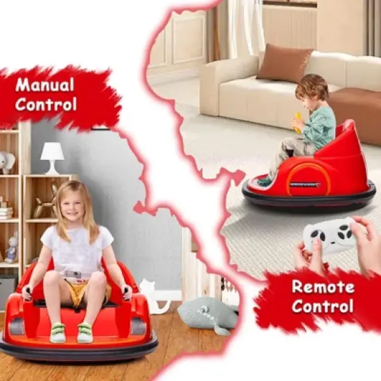 Garvee 12V Electric Bumper Car for Kids with Remote Control &ndash; 360 Degree Spin, LED Lights, Music, Battery Powered Ride-On Toy for Toddlers image {2}