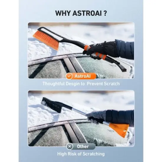 AstroAI 27" Snow Brush and Ice Scraper for Car Windshield image {6}