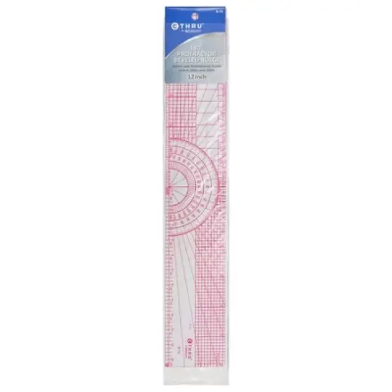 Westcott&reg; Beveled Protractor Ruler, 12", Transparent, Pack of 6 image {1}