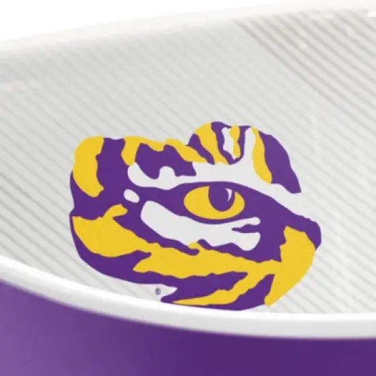 NCAA LSU Tigers Serving Bowl: Melamine Rounded Square, 15 Volume Capacity image {2}