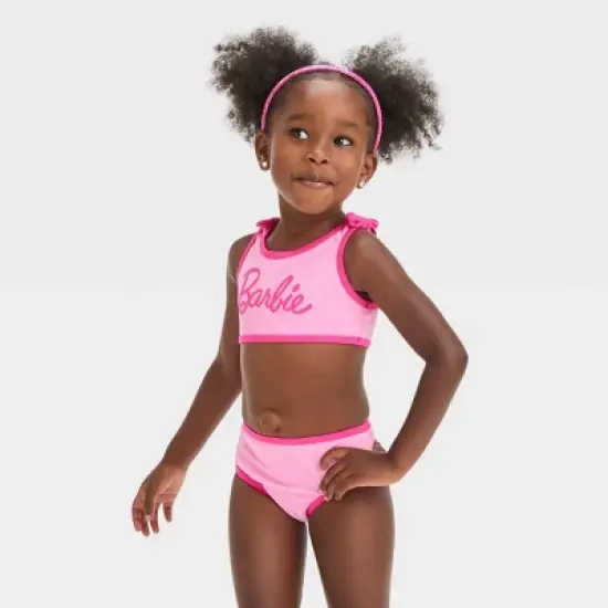Toddler Girls' Barbie Tankini Set - Pink image {3}
