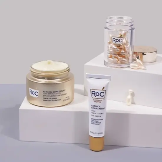 RoC Retinol Correxion Line Smoothing Anti-Aging Wrinkle Eye Cream for Dark Circles & Puffy Eyes - 0.5 fl oz image {5}