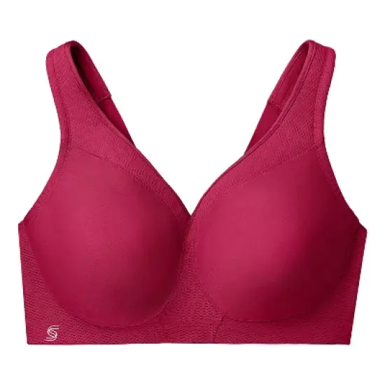 Glamorise Womens MagicLift Seamless Sports Wirefree Bra 1006 Ruby Red image {3}