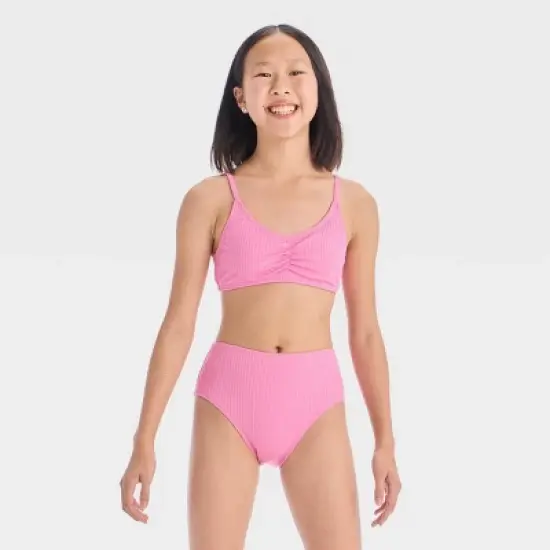 Girls' Hi Aloha Swimsuit Bottom - art class&trade; Pink image {2}