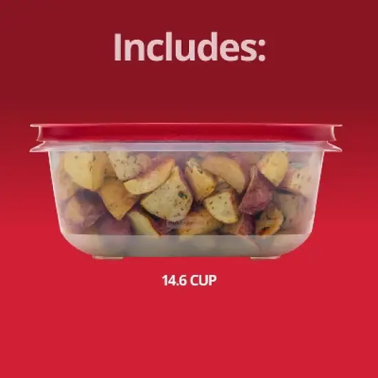 Rubbermaid Easy Store Square Food Storage Container Red image {4}