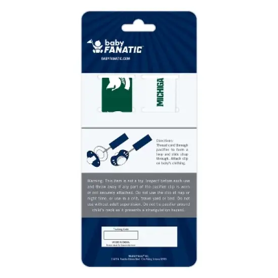 BabyFanatic Officially Licensed Unisex Pacifier Clip 2-Pack - NCAA Michigan State Spartans - Officially Licensed Baby Apparel image {3}