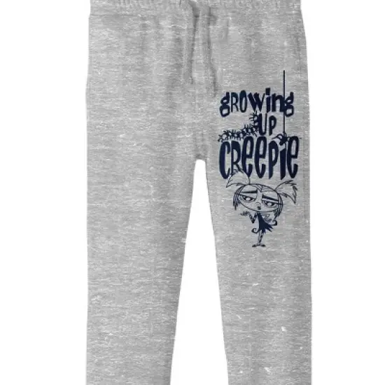 Bioworld Growing Up Creepie Large Logo Graphic With Character Art Youth Heather Gray Graphic Jogger Pants image {1}