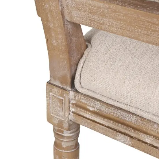 Christopher Knight Home Brownell French Country Fabric Upholstered Wood and Cane Dining Chairs (Set of 2) image {7}