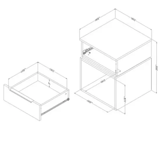 Hourra Nightstand - South Shore image {6}