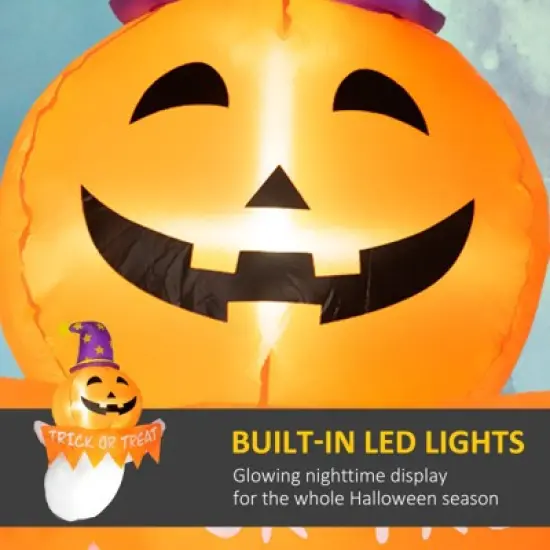 Yukimo 3.4ft Halloween Inflatable Window Sticker Ghost, LED-lit Outdoor Decoration, Waterproof image {5}