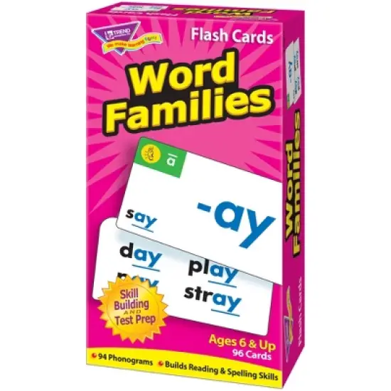 TREND Word Families Skill Drill Flash Cards image {3}