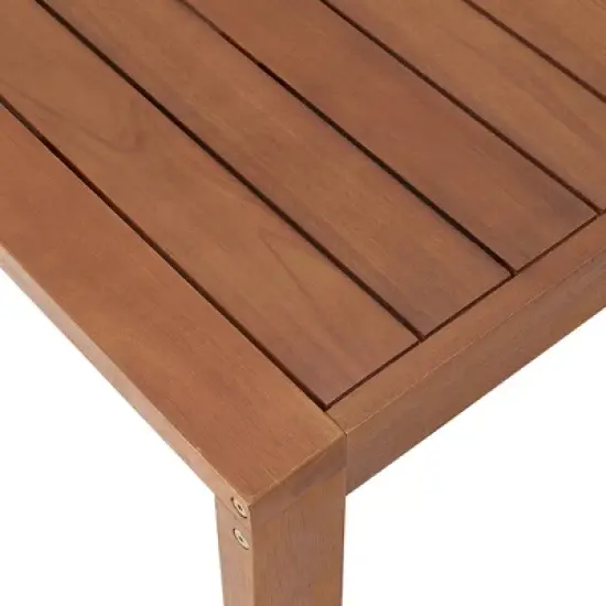 Weston Eucalyptus Wood Rectangular Outdoor Dining Table - Natural - Alaterre Furniture image {5}