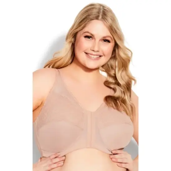 Women's Plus Size Full Coverage Wire Free Bra - beige | AVENUE image {9}