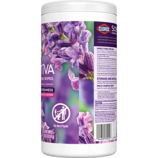 Clorox Scentiva Disinfecting Wipes - Lavender - 75ct image {10}