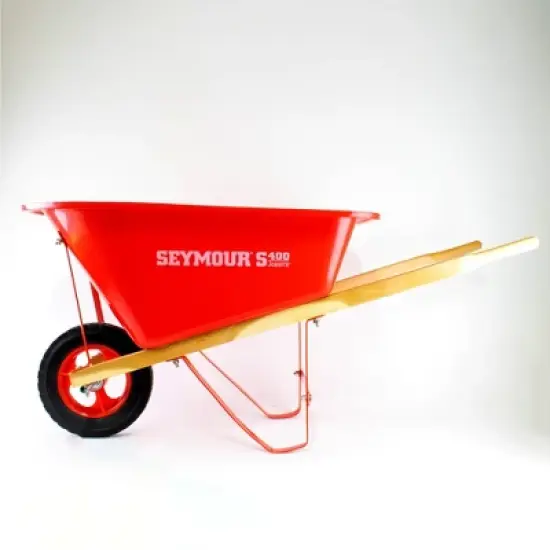 Seymour Fully Functional Metal Frame Poly Bed Wheelbarrow for Children Red image {4}