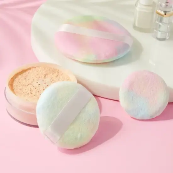 Glamlily 24 Pack Tie Dye Makeup Powder Puffs for Pressed Powder (3 Sizes) image {1}