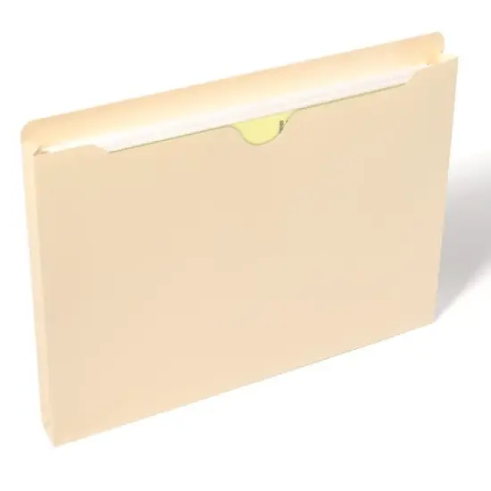 Smead File Jacket, Reinforced Straight-Cut Tab, 1" Expansion, Letter Size, Manila, 50 per Box (75520) image {12}