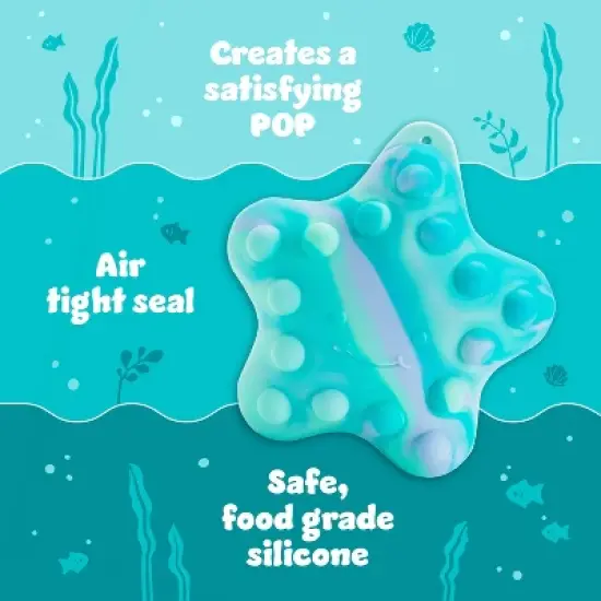 Munchkin Pop Squish Popping Mold-Free Sensory Baby Fidget Bath Toy Without Holes - Starfish image {1}