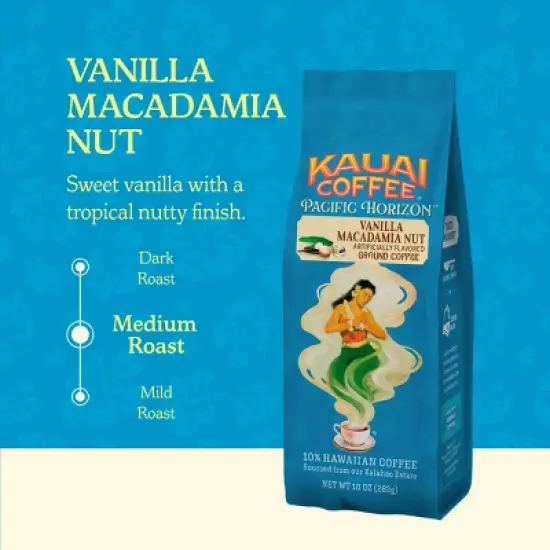 Kauai Coffee Vanilla Macadamia Nut Medium Roast Ground Coffee - 10oz image {2}