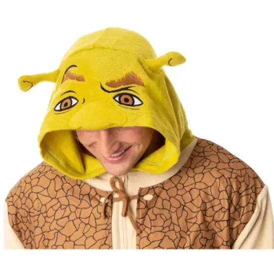 DreamWorks Shrek Mens' Movie Film Costume Footless Sleep Union Suit Multicolored image {1}