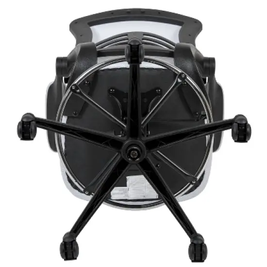 Emma and Oliver Mid-Back Mesh Ergonomic Drafting Chair with Foot Ring and Flip-Up Arms image {9}