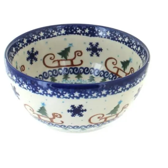 Blue Rose Polish Pottery 71 Vena Dessert Bowl image {12}
