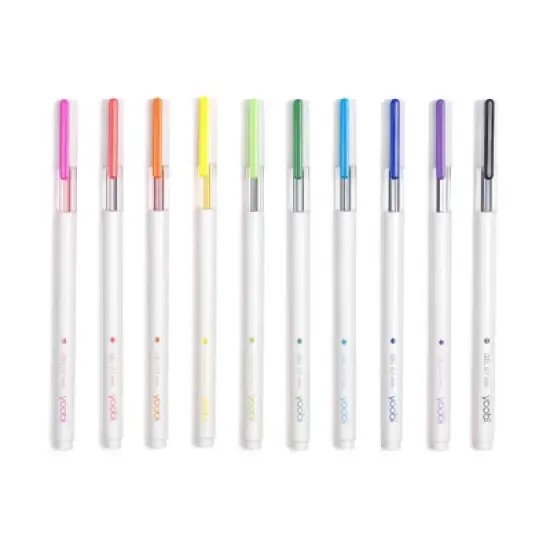 Yoobi Evolve 10pk Gel Pens See-Through Barrel 0.7mm color Ink image {1}