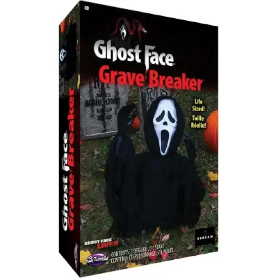 Funworld Ghost Face 12 Inch Grave Breaker Halloween Decor image {1}