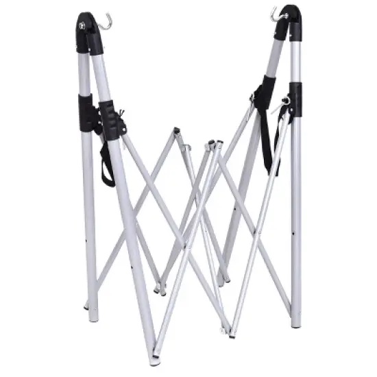 Costway Red Portable Folding Hammock Lounge Camping Bed Steel Frame Stand W/Carry Bag image {8}